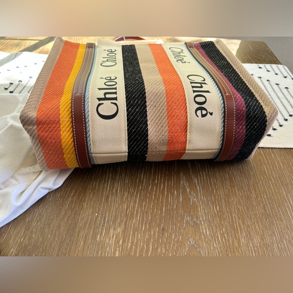 Chloe Medium Woody Striped Tote brand new never used. - Picture 11 of 12